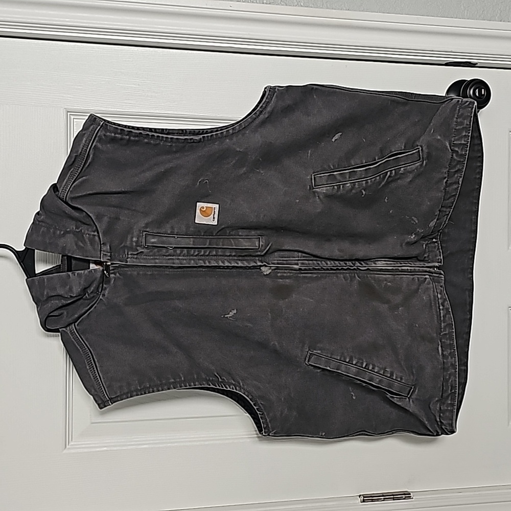 Carhartt hooded gray vest